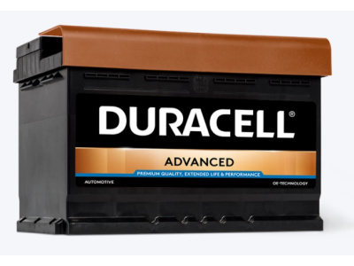 12V 72Ah, 660A, Duracell advanced