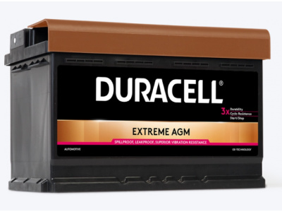12V 70Ah, 720A, AGM, Duracell exstreme