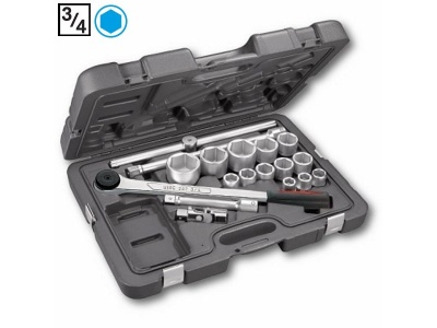3/4" 6-robni 18-delni Set nasadnih ključev USAG, U06050210
