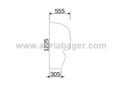 JCB 550.140, 827/80213, Levo stransko steklo