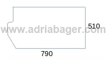 JCB 528.70, 827/80200, Steklo spodnjih vrat