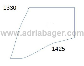 Caterpillar 329D, 234-6489, Desno stransko steklo