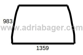 Caterpillar 422E-444E, 205-9607, Prednje steklo