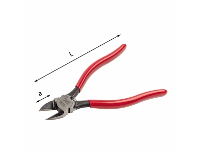 186 C  Diagonalne rezalne klešče z ravnim rezalnim robom za plastiko USAG  U01860060